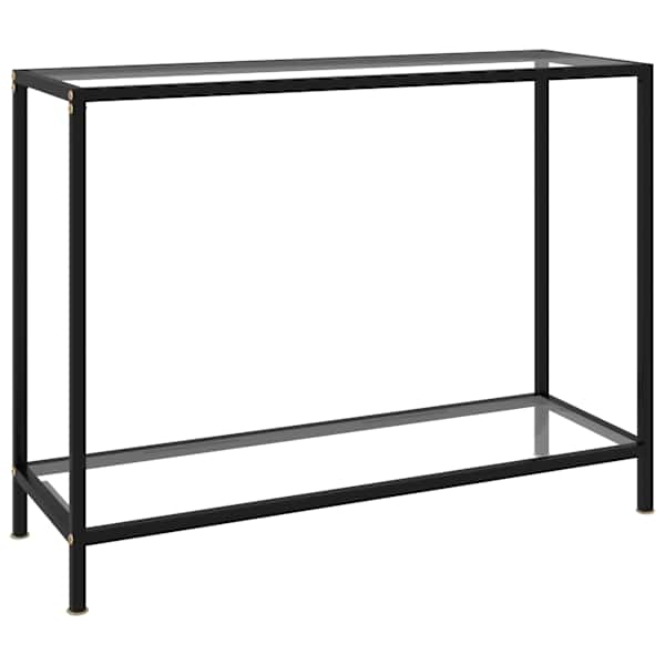 vidaXL konsoollaud, l&auml;bipaistev, 100 x 35 x 75 cm, karastatud klaas