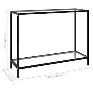 Konzolový stolek transparentní 100 x 35 x 75 cm tvrzené sklo - obrázek 6