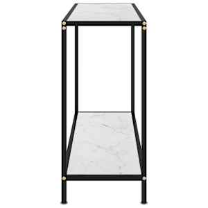 Konzolový stolek bílý 100 x 35 x 75 cm tvrzené sklo - obrázek 3
