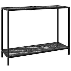 vidaXL konsoollaud, must, 100 x 35 x 75 cm, karastatud klaas