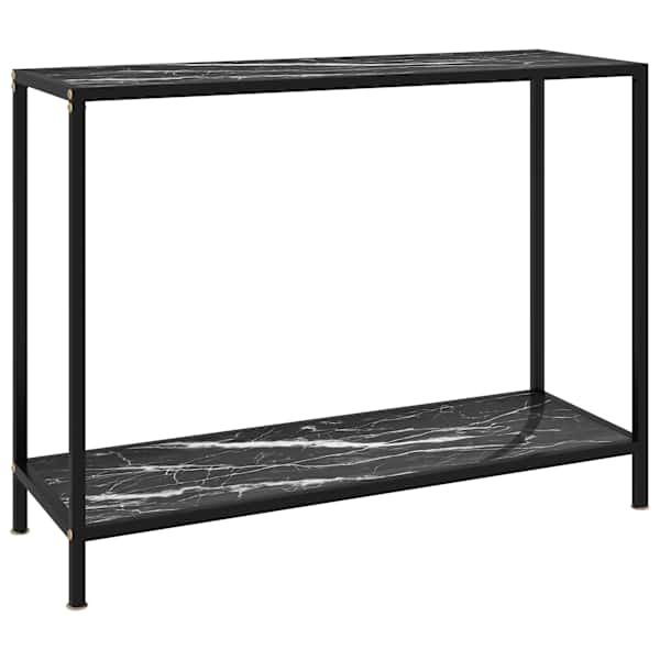 vidaXL konsoollaud, must, 100 x 35 x 75 cm, karastatud klaas