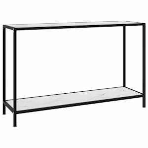 vidaXL konsoollaud, valge, 120 x 35 x 75 cm, karastatud klaas