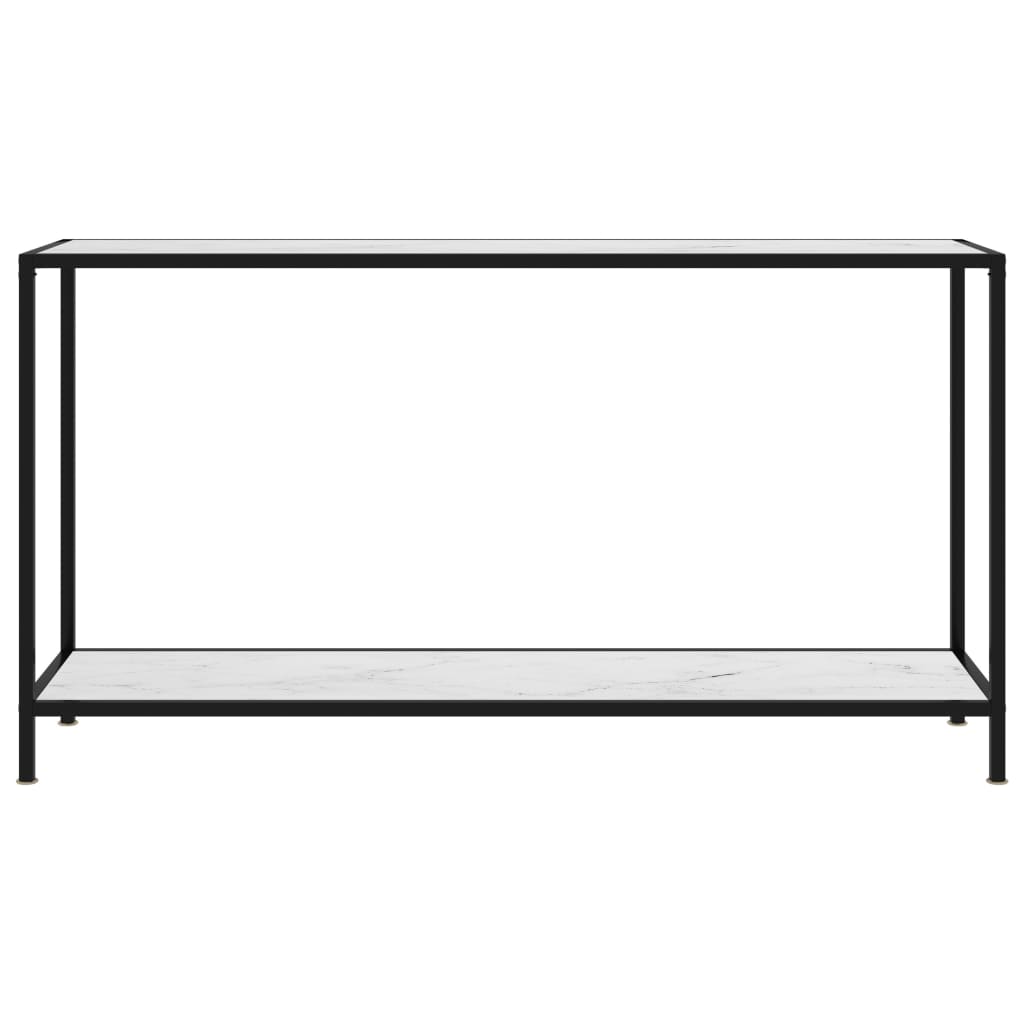 

vidaXL Wandtafel 140x35x75 cm gehard glas wit