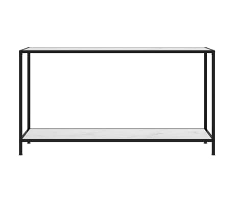 vidaXL Konsolinis staliukas, baltas, 140x35x75cm, grūdintas stiklas