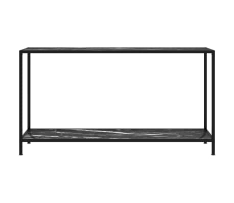 vidaXL Konsolinis staliukas, juodas, 140x35x75cm, grūdintas stiklas