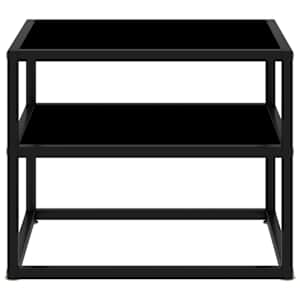 vidaXL Консольний столик Чорний 50x40x40 см Загартоване скло