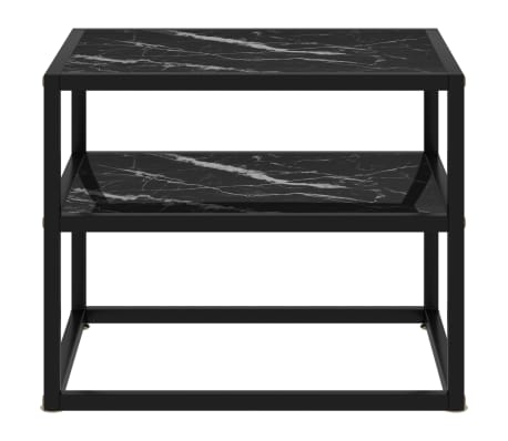 vidaXL Wandtafel 50x40x40 cm gehard glas zwart