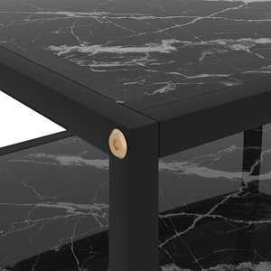 322854 vidaXL Console Table Black 50x40x40 cm Tempered Glass - obrázek 4