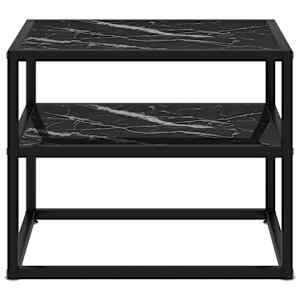 vidaXL Wandtafel 50x40x40 cm gehard glas zwart