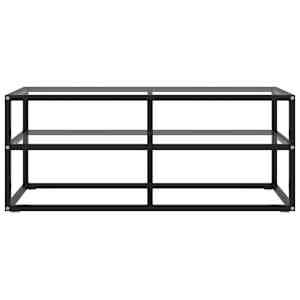 TV stolek černý s tvrzeným sklem 100 x 40 x 40 cm - obrázek 2