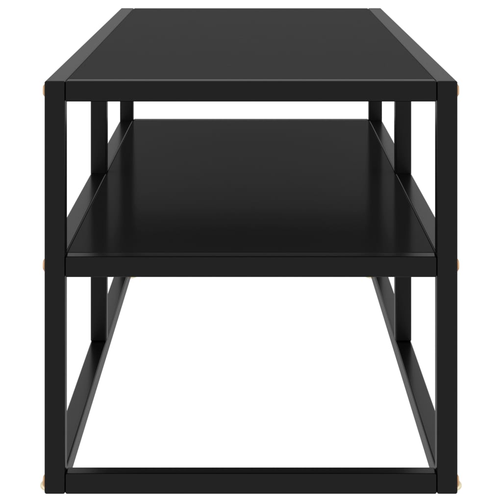 Meuble TV noir avec verre noir 100x40x40 cm | meublestv.fr 4