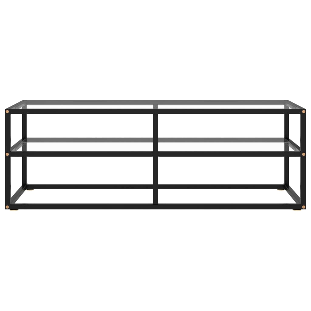 vidaXL Tv-meubel met gehard glas 120x40x40 cm zwart afbeelding