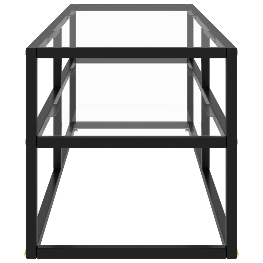 Thumbnail - vidaXL TV-Schrank Schwarz mit Hartglas 120x40x40 cm