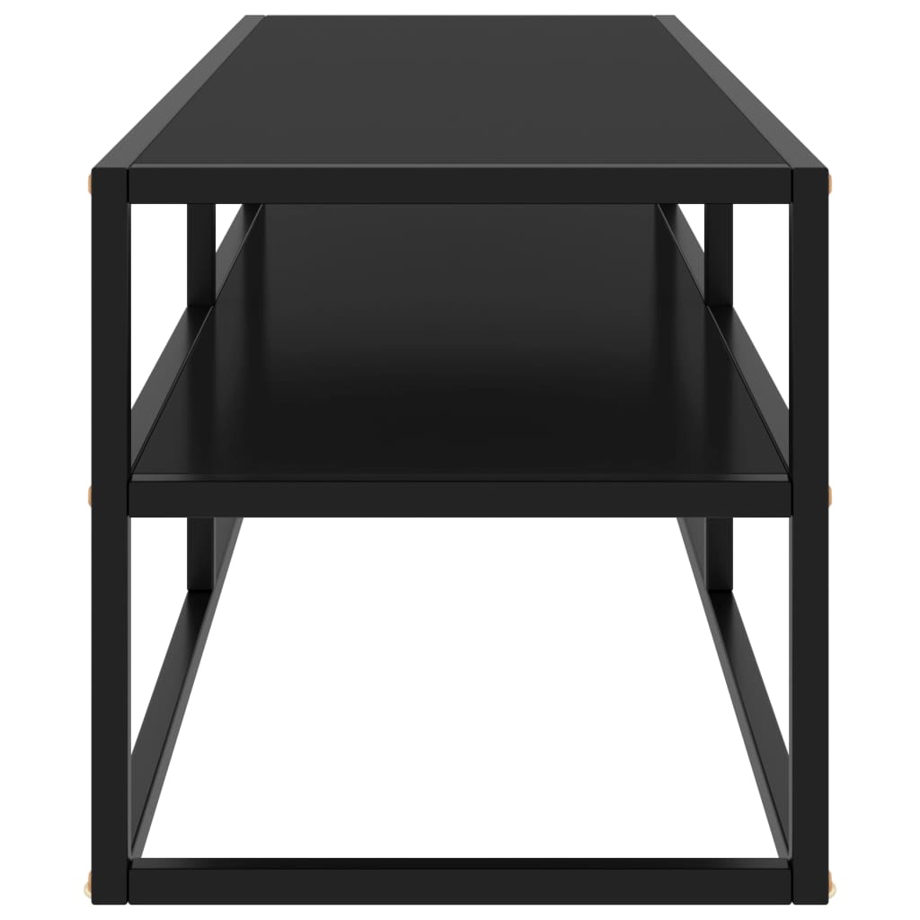 Meuble TV noir avec verre noir 120x40x40 cm | meublestv.fr 4