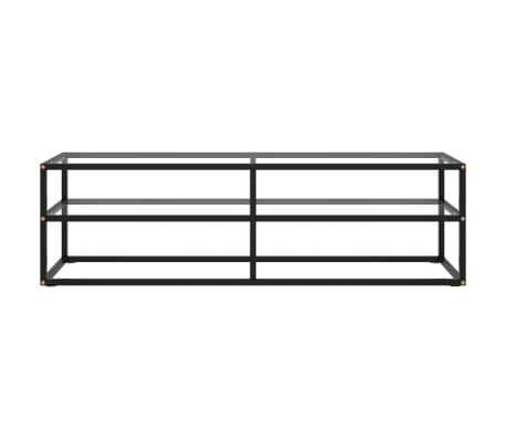 vidaXL fekete TV-szekr&eacute;ny edzett &uuml;veggel 140 x 40 x 40 cm