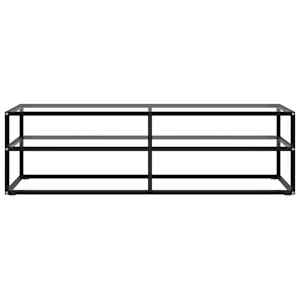 vidaXL fekete TV-szekr&eacute;ny edzett &uuml;veggel 140 x 40 x 40 cm