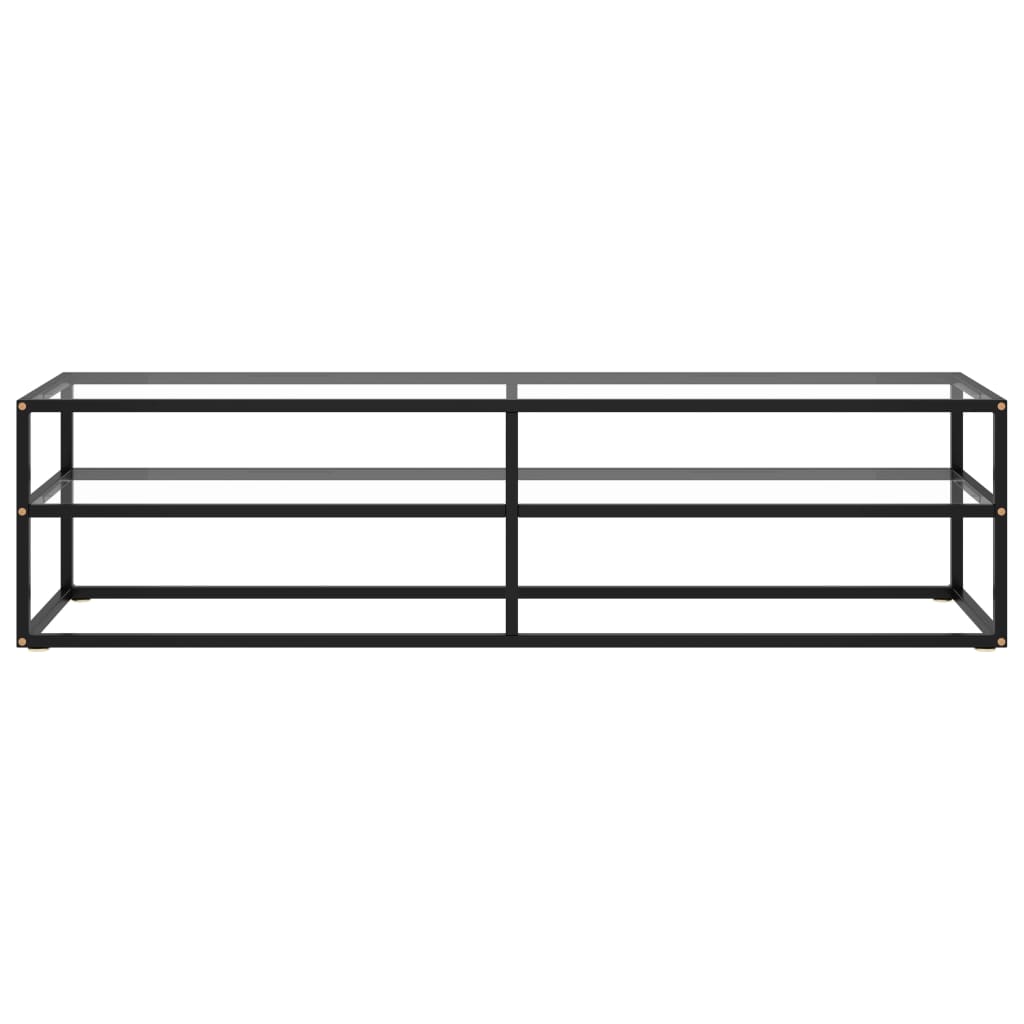 vidaXL TV omarica črna s kaljenim steklom 160x40x40 cm