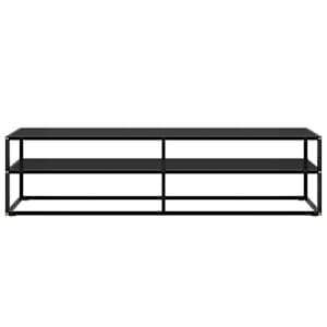 vidaXL Televizoriaus spintelė, juoda, 160x40x40cm, su juodu stiklu