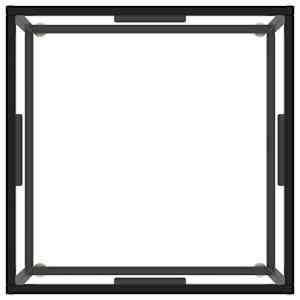 Konferenční stolek černý s tvrzeným sklem 60 x 60 x 35 cm - obrázek 3