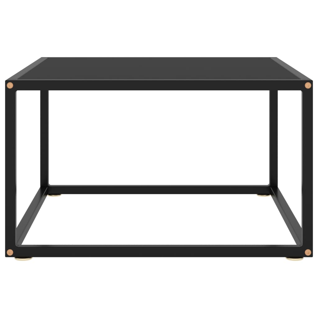 Thumbnail - vidaXL Couchtisch Schwarz mit Schwarzem Glas 60x60x35 cm