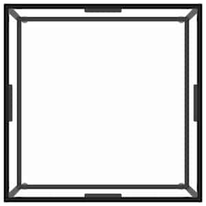 Konferenční stolek černý s tvrzeným sklem 80 x 80 x 35 cm - obrázek 3