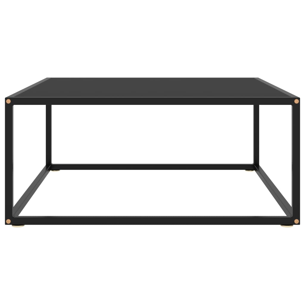 Thumbnail - vidaXL Couchtisch Schwarz mit Schwarzem Glas 80x80x35 cm