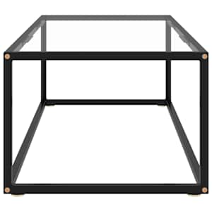 Konferenční stolek černý s tvrzeným sklem 100 x 50 x 35 cm - obrázek 3