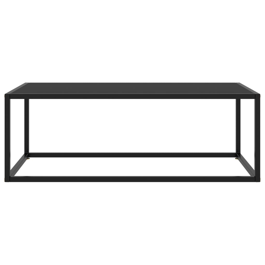Salontafel met zwart glas 100x50x35 cm zwart