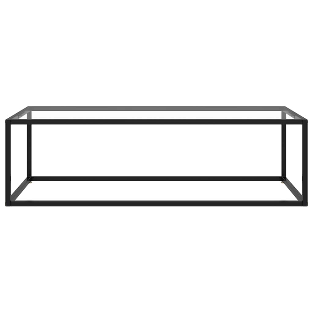 Thumbnail - vidaXL Couchtisch Schwarz mit Hartglas 120x60x35 cm