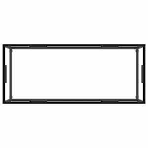 Konferenční stolek černý s tvrzeným sklem 120 x 60 x 35 cm - obrázek 4