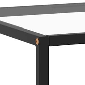 Konferenční stolek černý s tvrzeným sklem 120 x 60 x 35 cm - obrázek 5