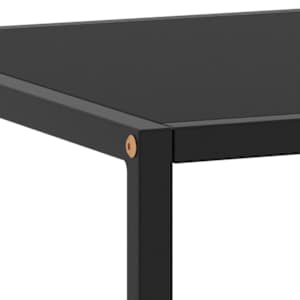 Konferenční stolek černý s černým sklem 120 x 50 x 35 cm - obrázek 5