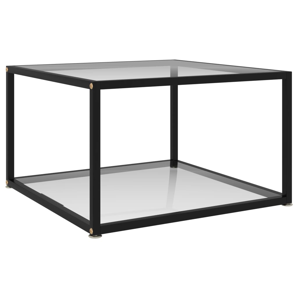 Image of vidaXL Coffee Table Transparent 60x60x35 cm Tempered Glass