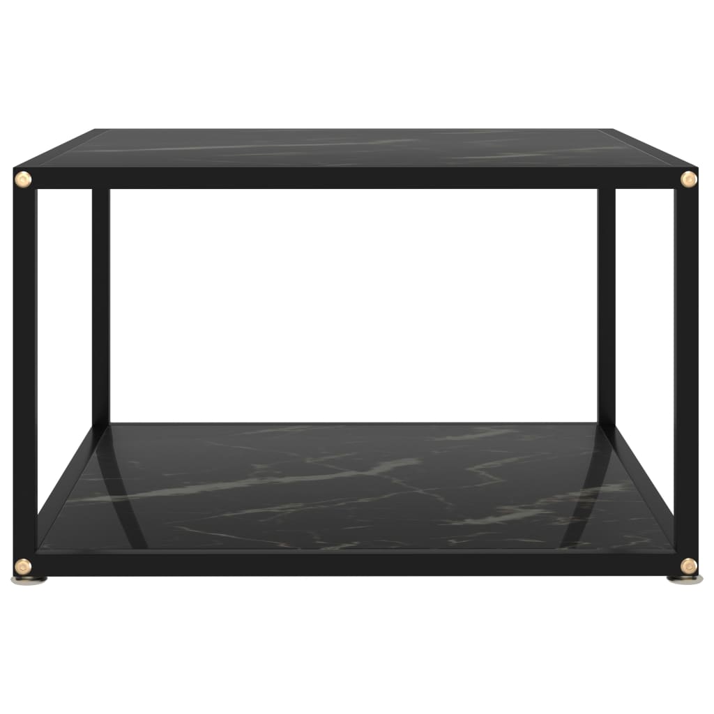 322890 vidaXL Coffee Table Black 60x60x35 cm Tempered Glass