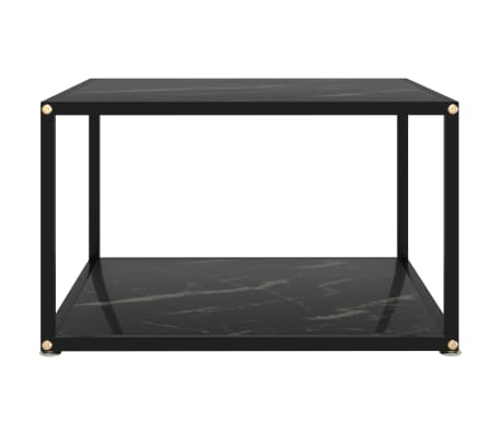 vidaXL Table basse Noir 60x60x35 cm Verre tremp&eacute;