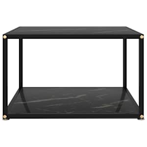 vidaXL Table basse Noir 60x60x35 cm Verre tremp&eacute;