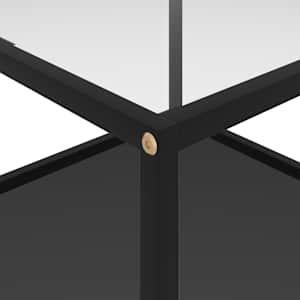 322891 vidaXL Coffee Table Transparent and Black 60x60x35 cm Tempered Glass - obrázek 4