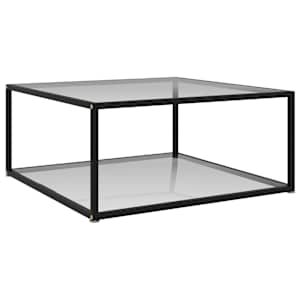 Konferenční stolek průhledný 80 x 80 x 35 cm tvrzené sklo - obrázek 1