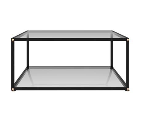 vidaXL Salongbord gjennomsiktig 80x80x35 cm herdet glass