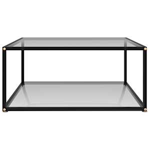 vidaXL Salongbord gjennomsiktig 80x80x35 cm herdet glass