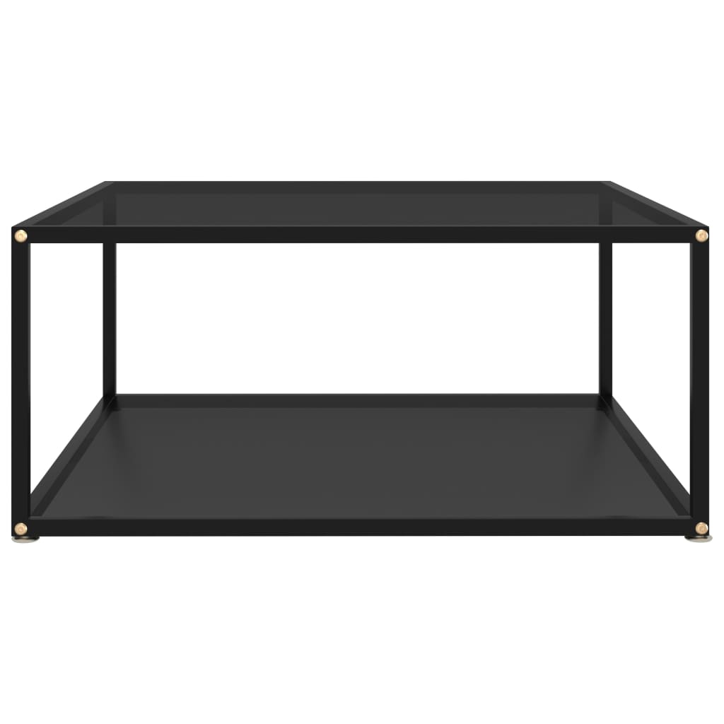 Konferenční stolek černý 80 x 80 x 35 cm tvrzené sklo