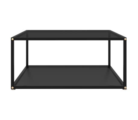 vidaXL Couchtisch Schwarz 80x80x35 cm Hartglas