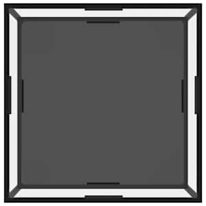 Konferenční stolek průhledný a černý 80x80x35 cm tvrzené sklo - obrázek 3
