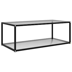 Konferenční stolek průhledný 100 x 50 x 35 cm tvrzené sklo - obrázek 1