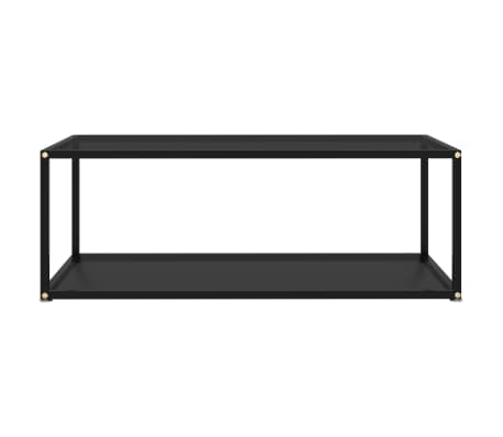 vidaXL Salontafel 100x50x35 cm gehard glas zwart