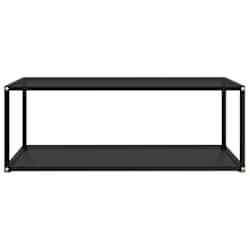 vidaXL Couchtisch Schwarz 100x50x35 cm Hartglas