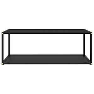 vidaXL Salontafel 100x50x35 cm gehard glas zwart