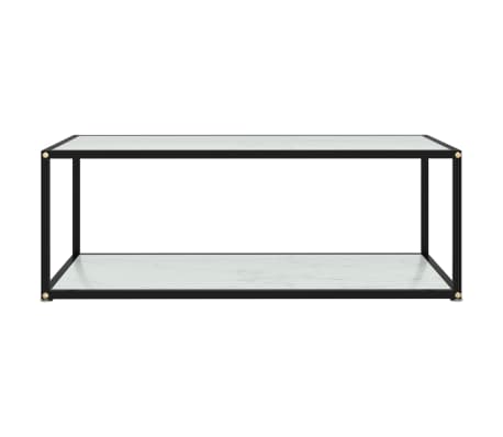 vidaXL sofabord 100x50x35 cm h&aelig;rdet glas hvid
