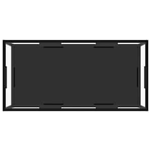 Konferenční stolek průhledný a černý 100x50x35 cm tvrzené sklo - obrázek 3