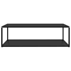 vidaXL Mesa de centro 120x60x35 cm vidro temperado preto